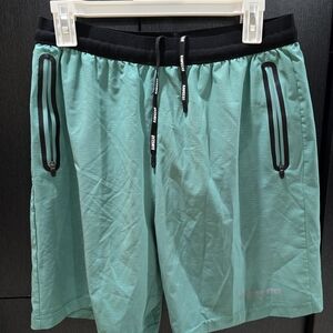 Rawgear Teal Shorts with Black Zipper Details